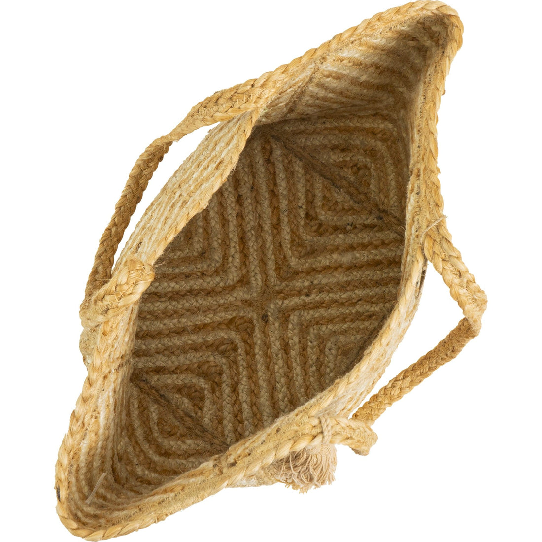 Magid Diamond Woven Natural Straw Jute Tote Magid NYC