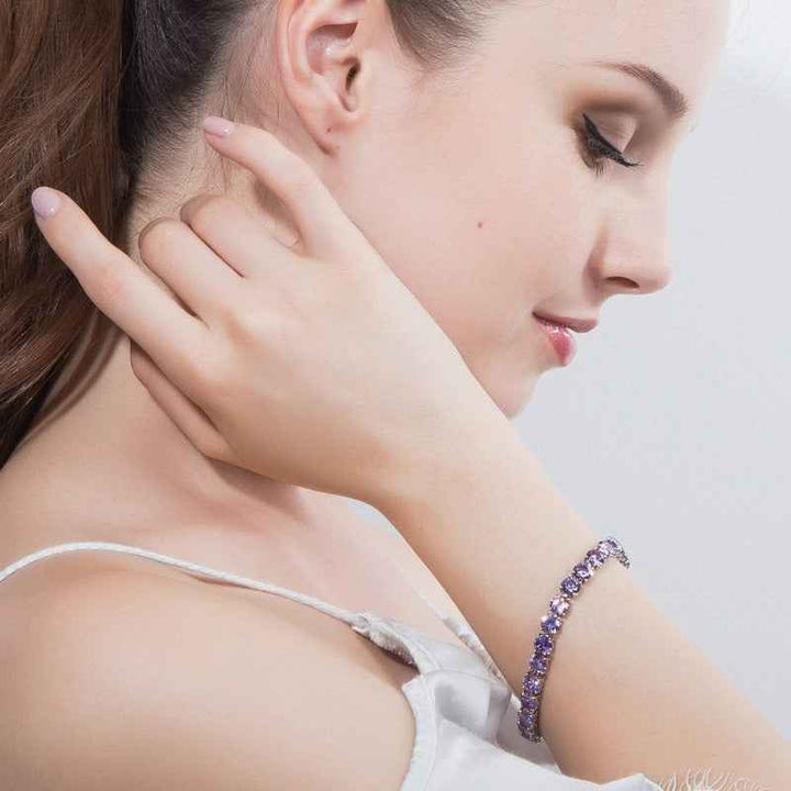 S925 Sterling Silver Lightweight Luxury Zircon Bracelet