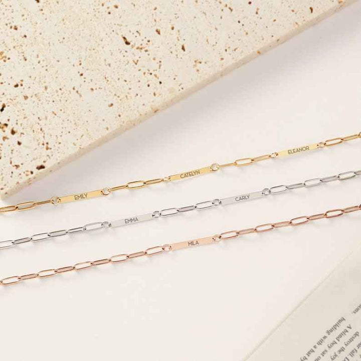 Personalized Paper Clip Chain Name Necklace