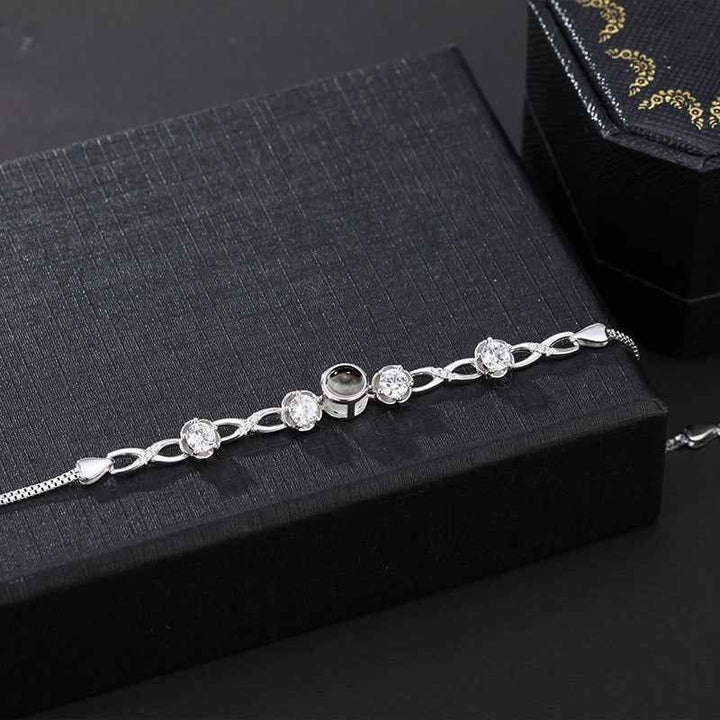 Customized Infinity Symbol Photo Projection Bracelet