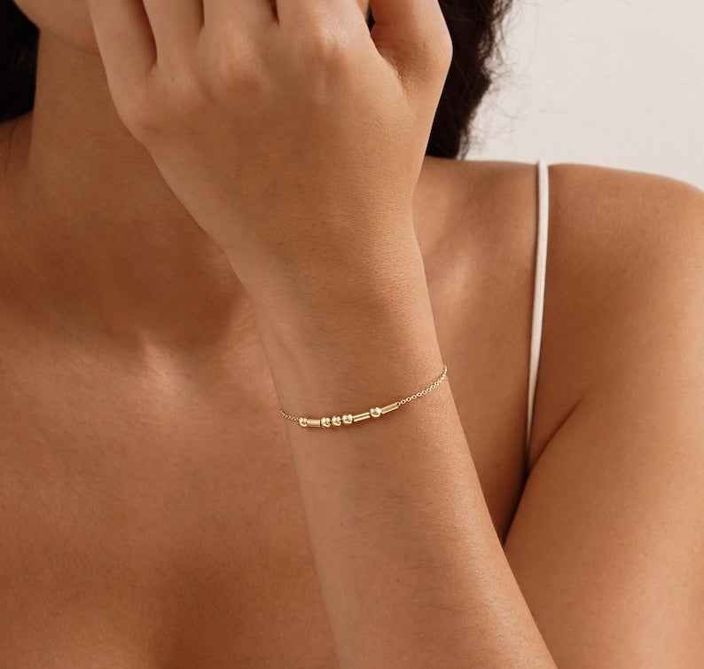 Morse Code Custom Name Bracelet