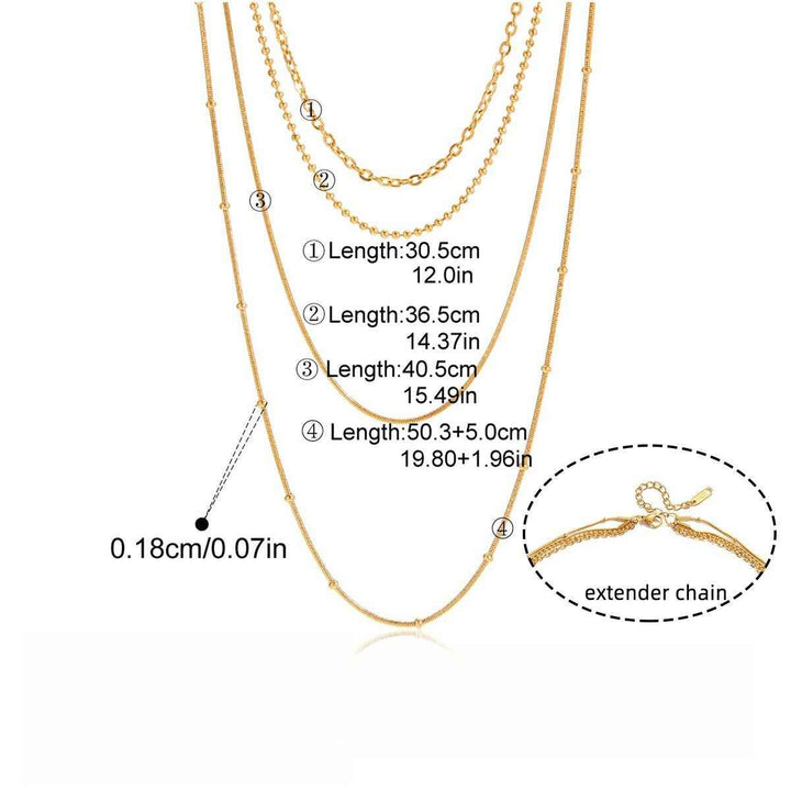 18K gold layered necklace