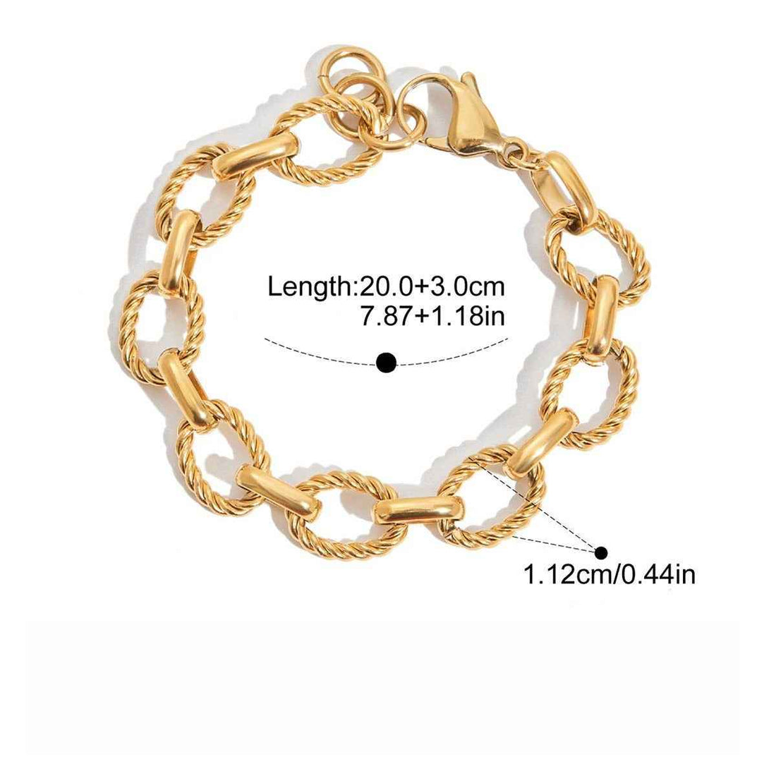 18K gold-plated, lightweight, and luxurious titanium steel bracelet with freshwater pearls.
