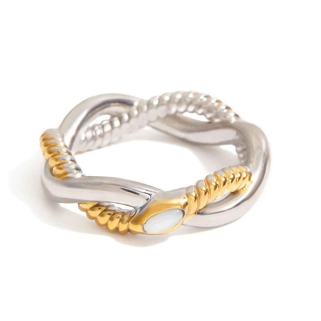 18K Gold Snake Ring in Titanium Steel