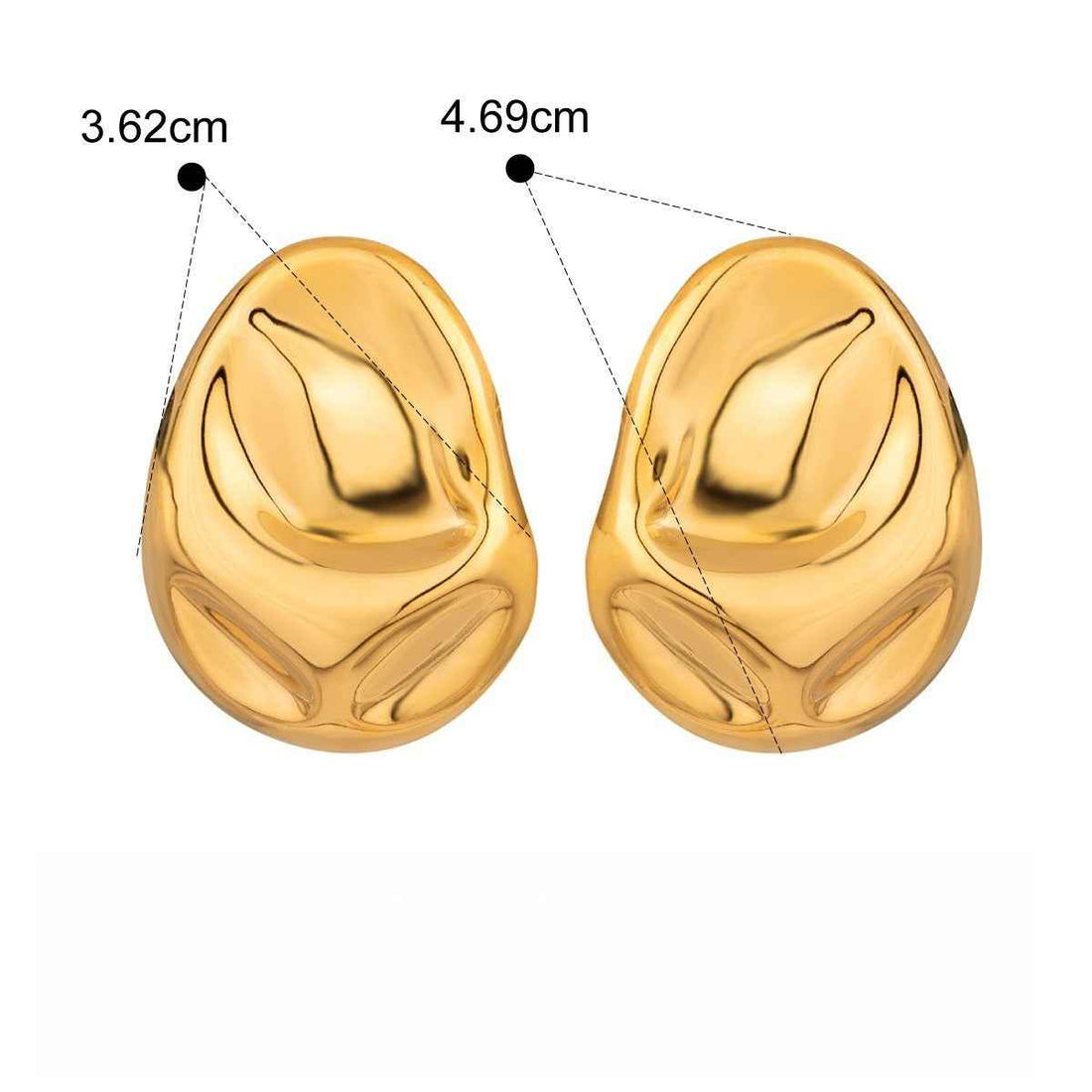18K Gold and Zirconia Earring Set