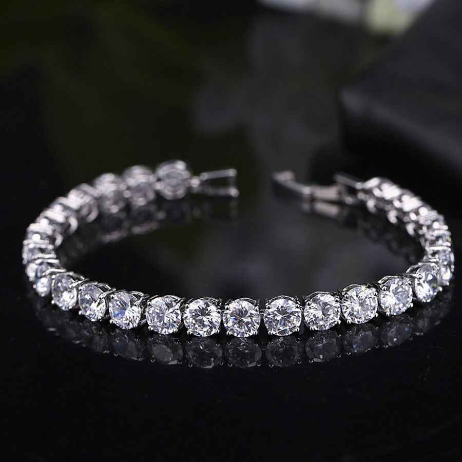 S925 Sterling Silver Lightweight Luxury Zircon Bracelet