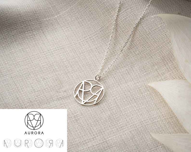 Customized Intertwined Initial Name Necklace