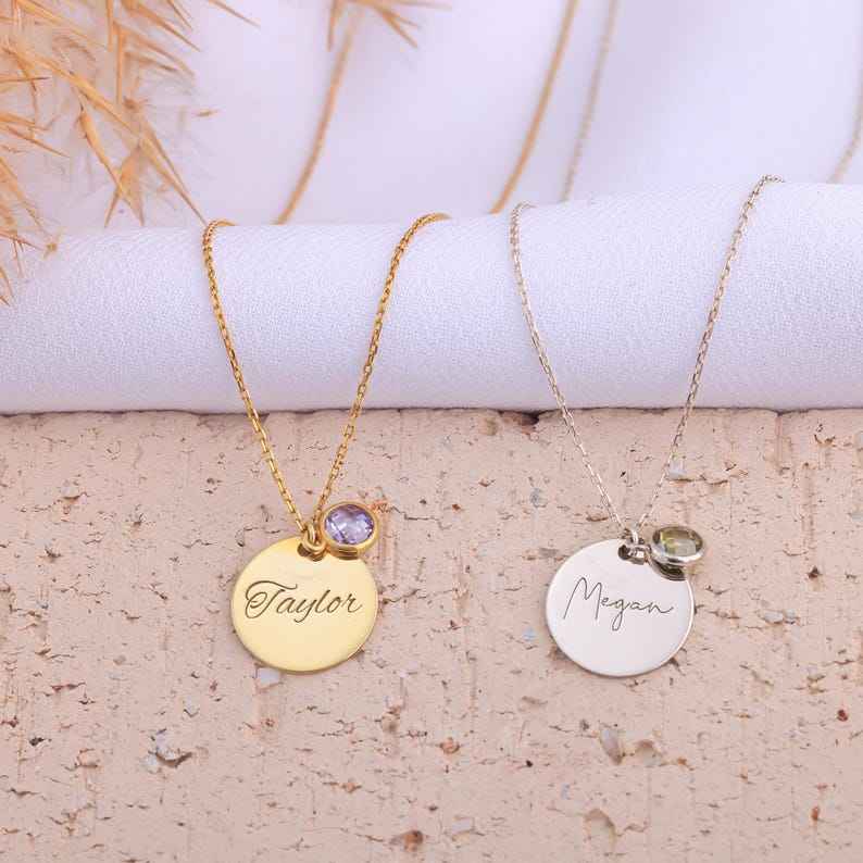 Double Layer Personalized Birthstone Necklace