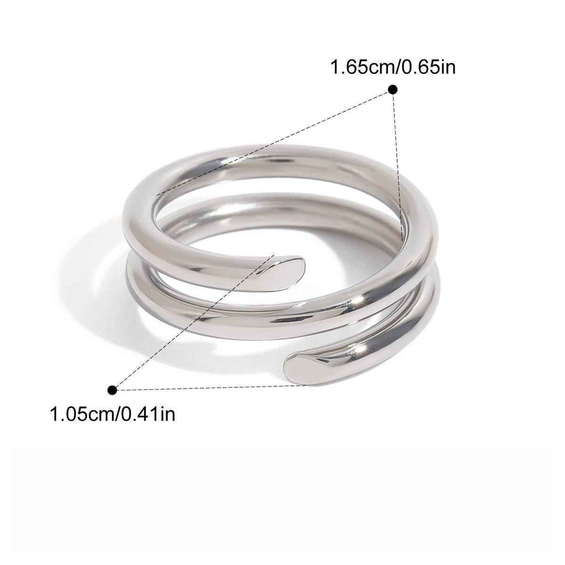 18K Gold Titanium Steel Spring Ring