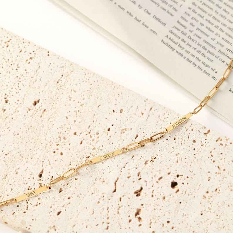 Personalized Paper Clip Chain Name Necklace