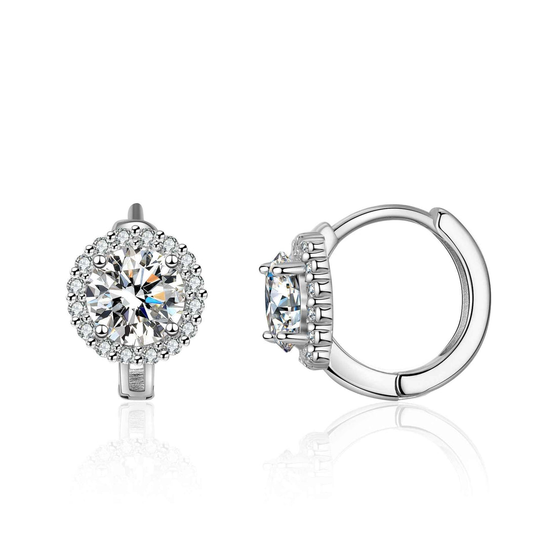 Moissanite D color s925 sterling silver earrings