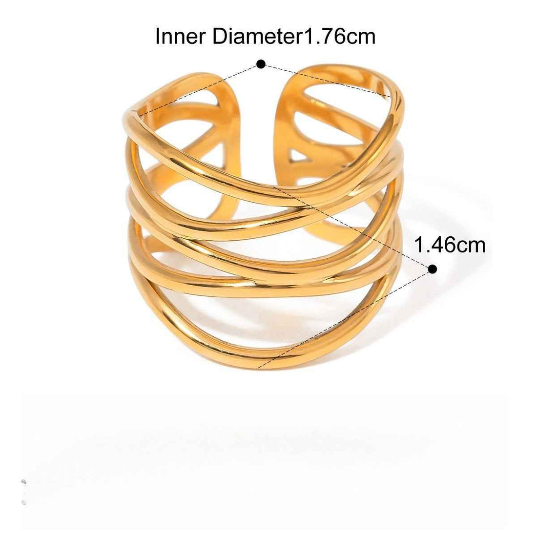 18K Gold Luxury Titanium Steel Ring