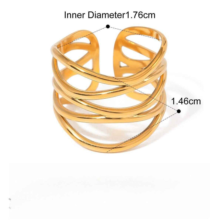 18K Gold Luxury Titanium Steel Ring