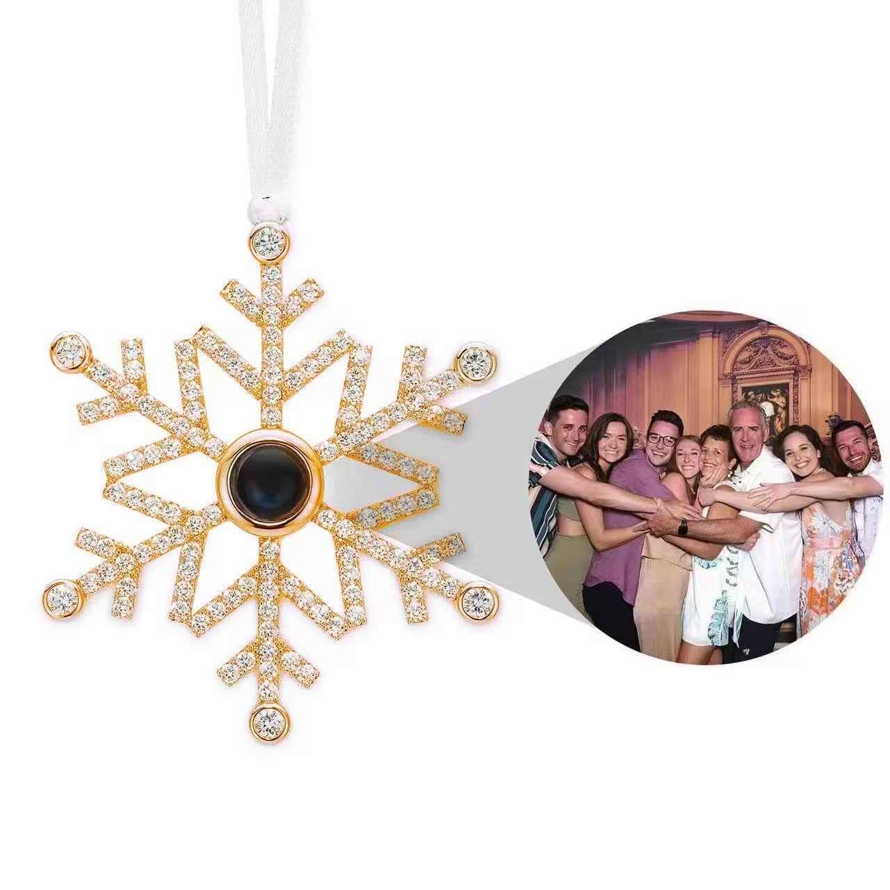 Personalized Snowflake Projection Pendant