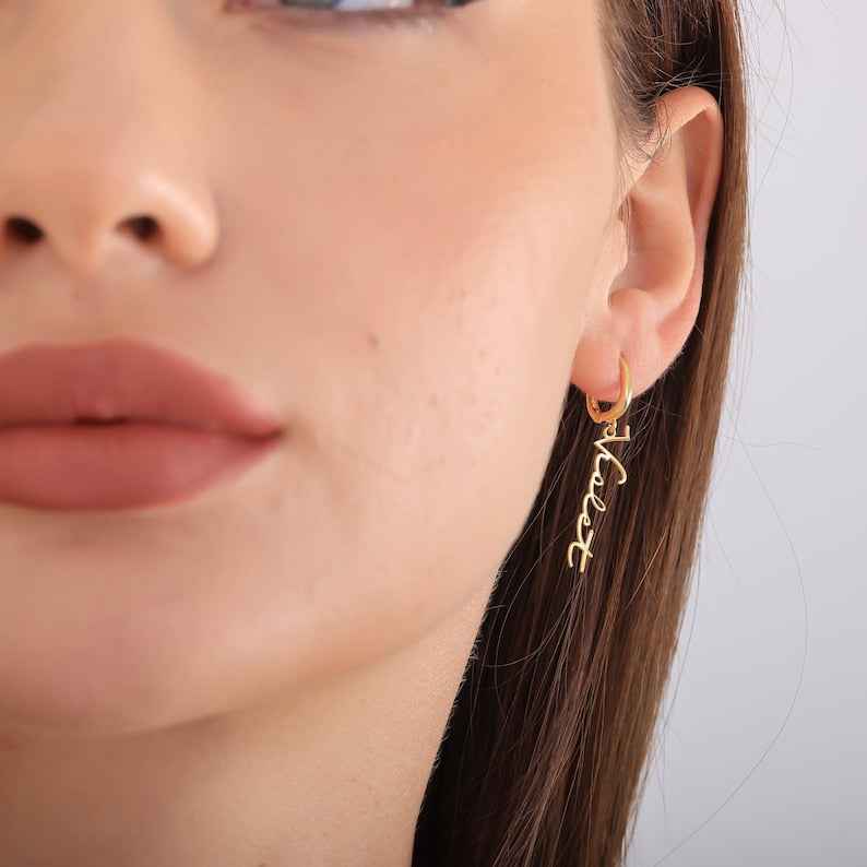 Custom Engraved Script Name Belly Ring