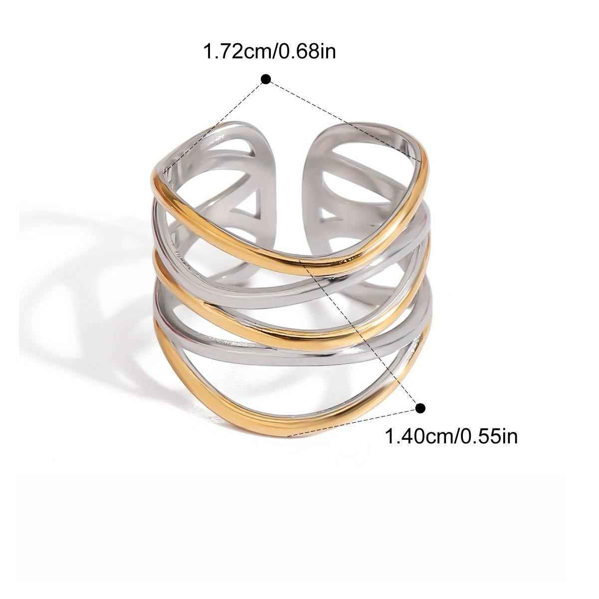 18K Gold Luxury Titanium Steel Ring