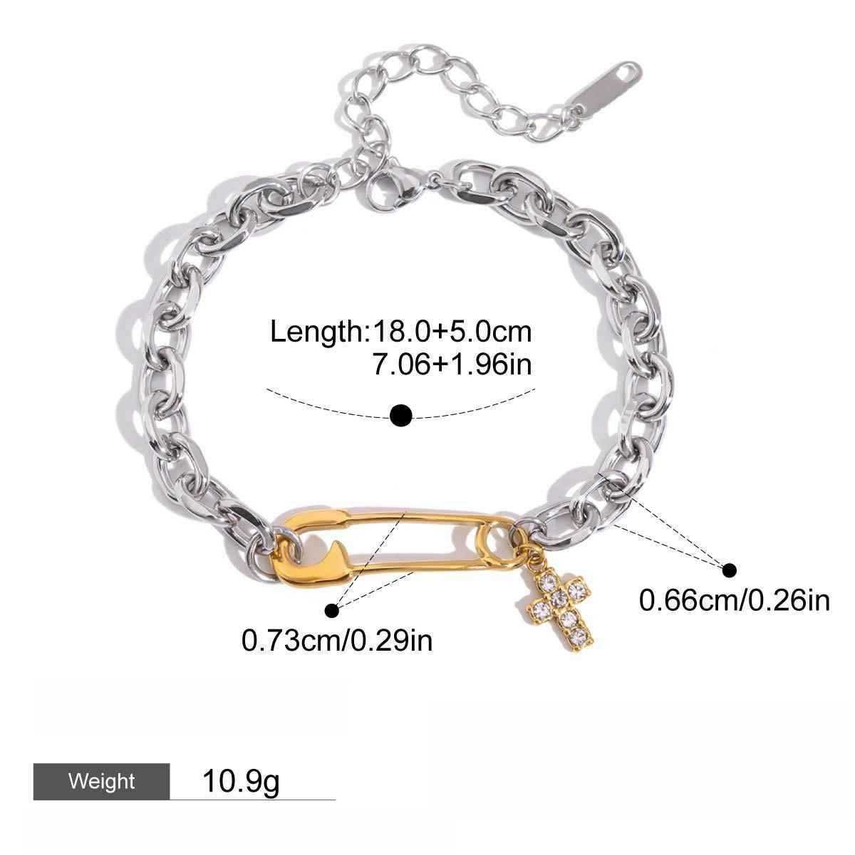 18k gold light luxury high-end titanium steel bracelet