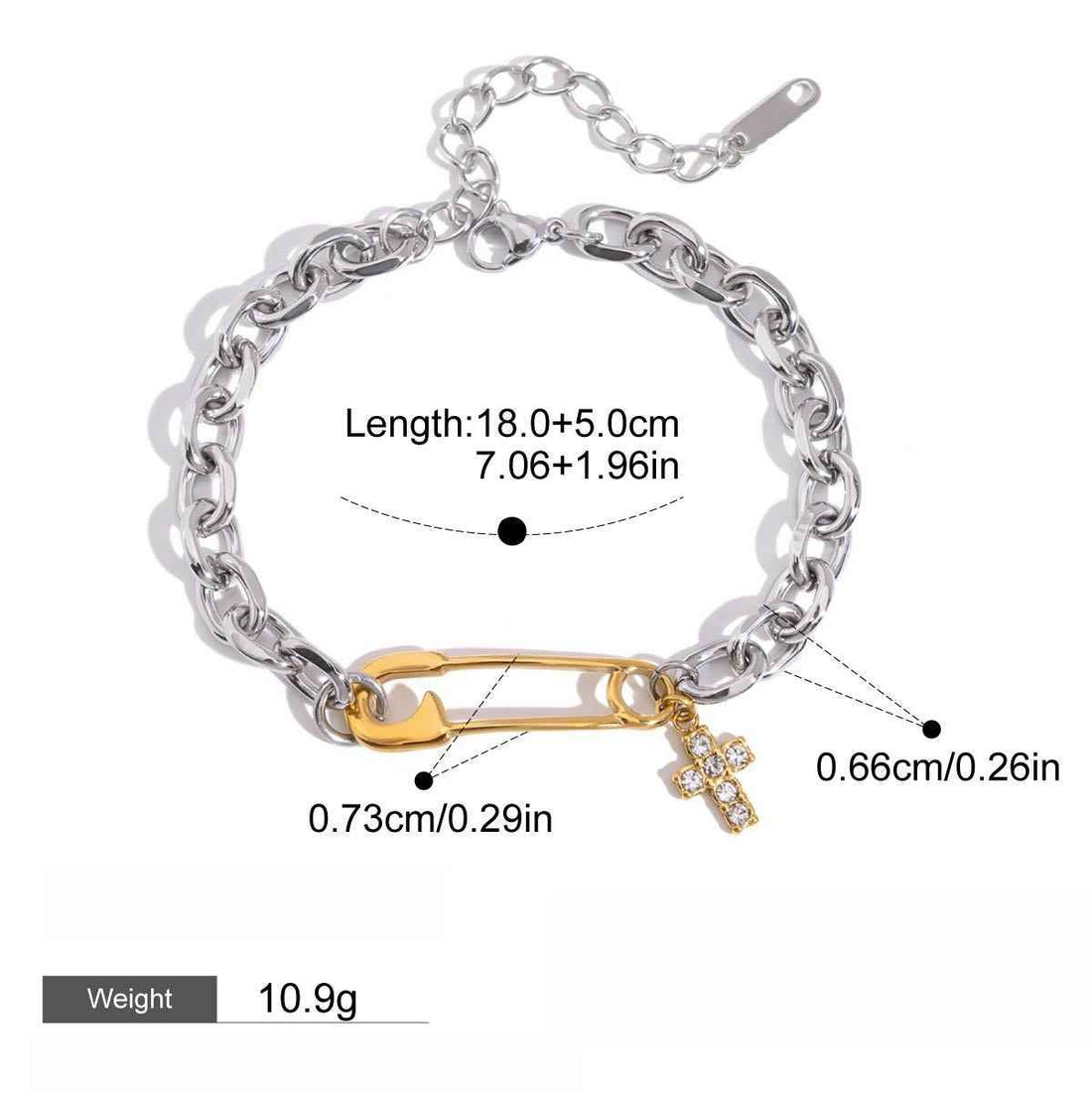 18k gold light luxury high-end titanium steel bracelet