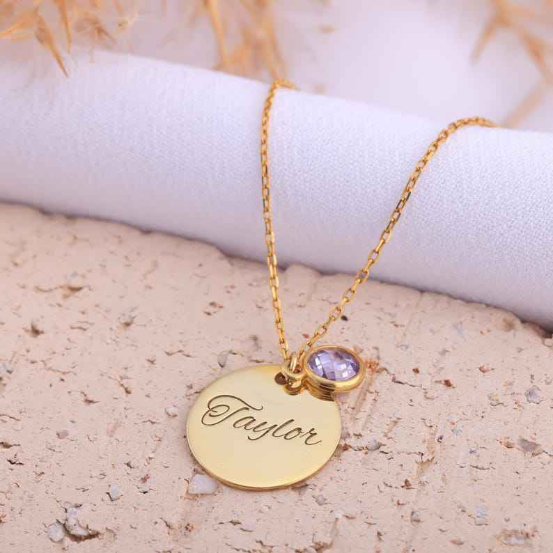 Double Layer Personalized Birthstone Necklace