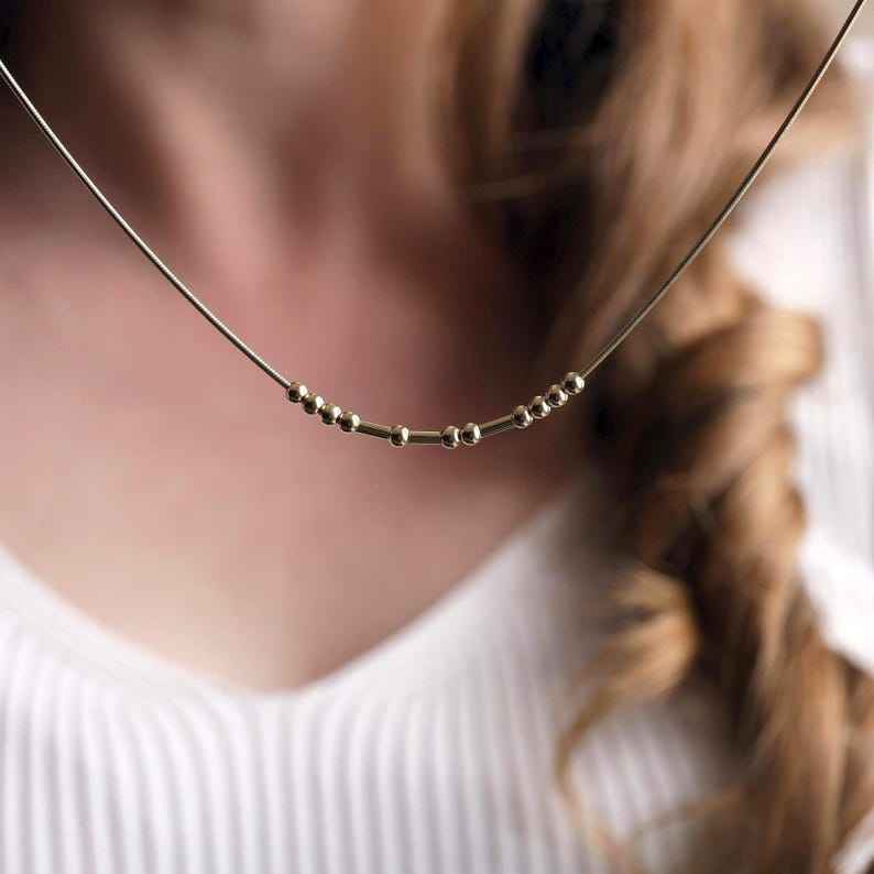Customized Morse Code Name Necklace
