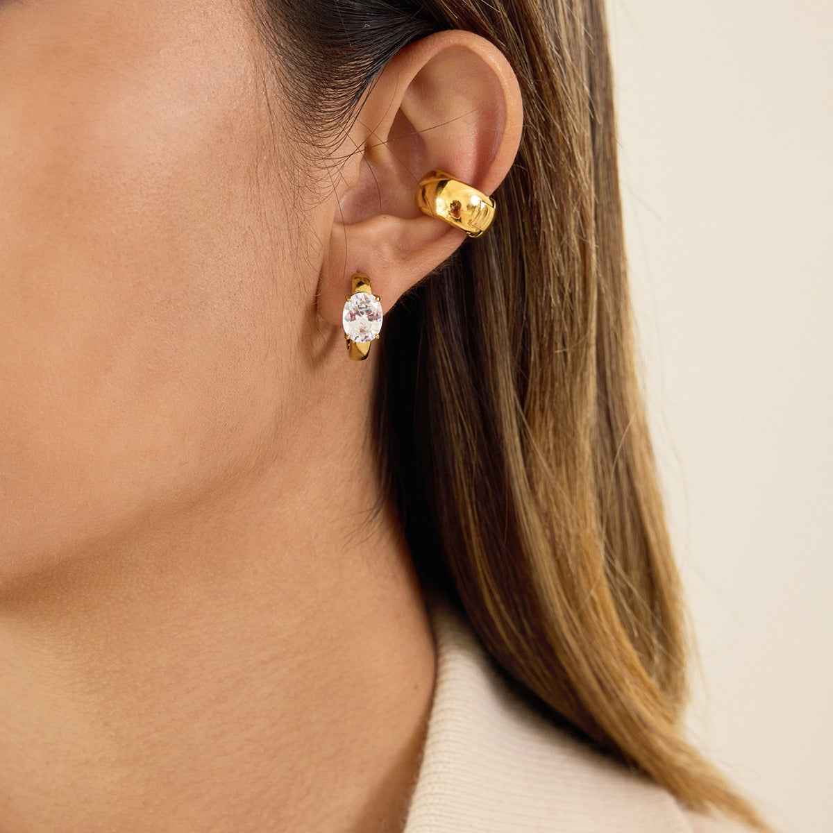 18K gold-plated titanium steel pendant ring