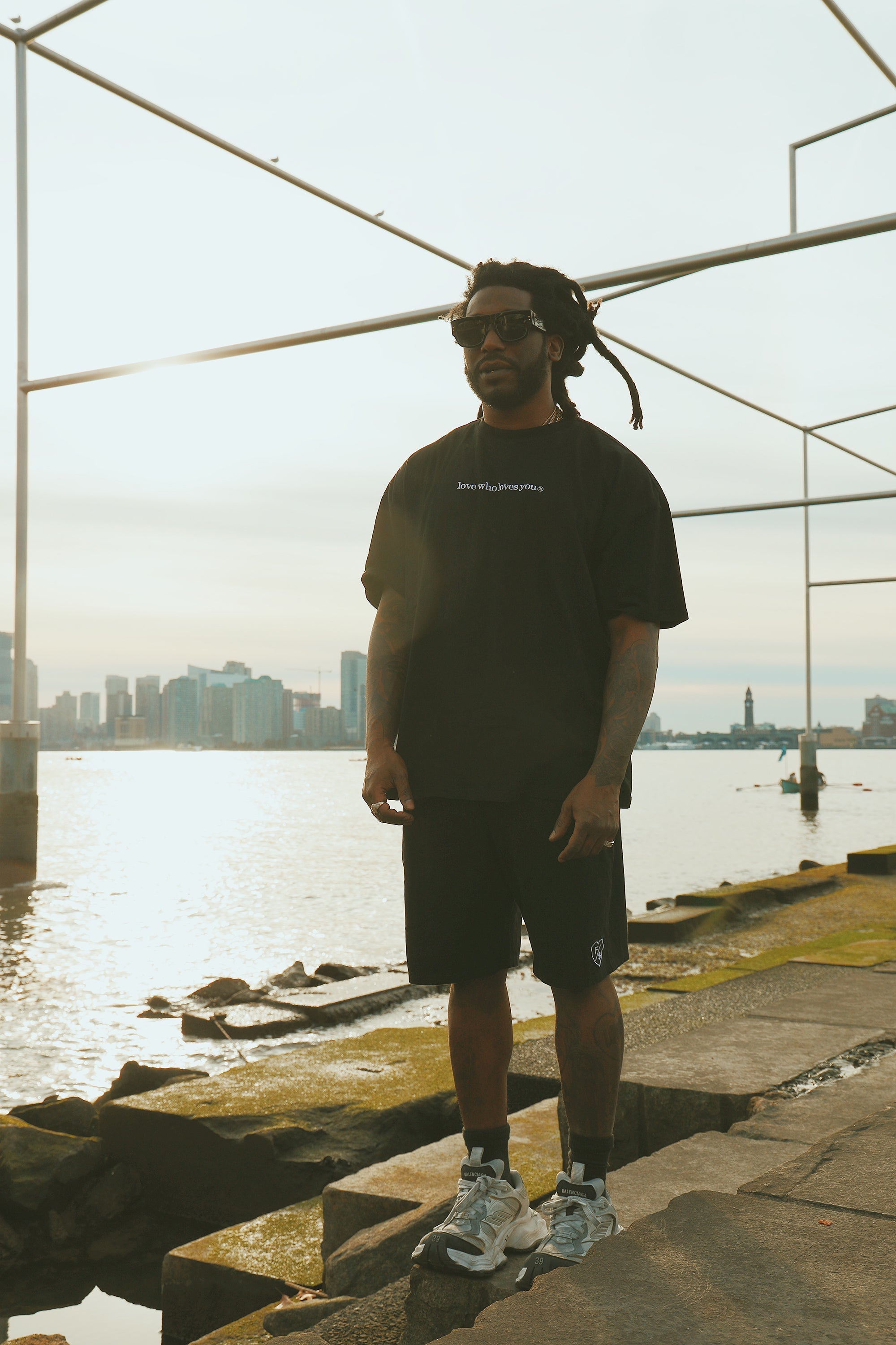 Love Who Loves You (Black - Oversize Shirt) Fly Supply Co