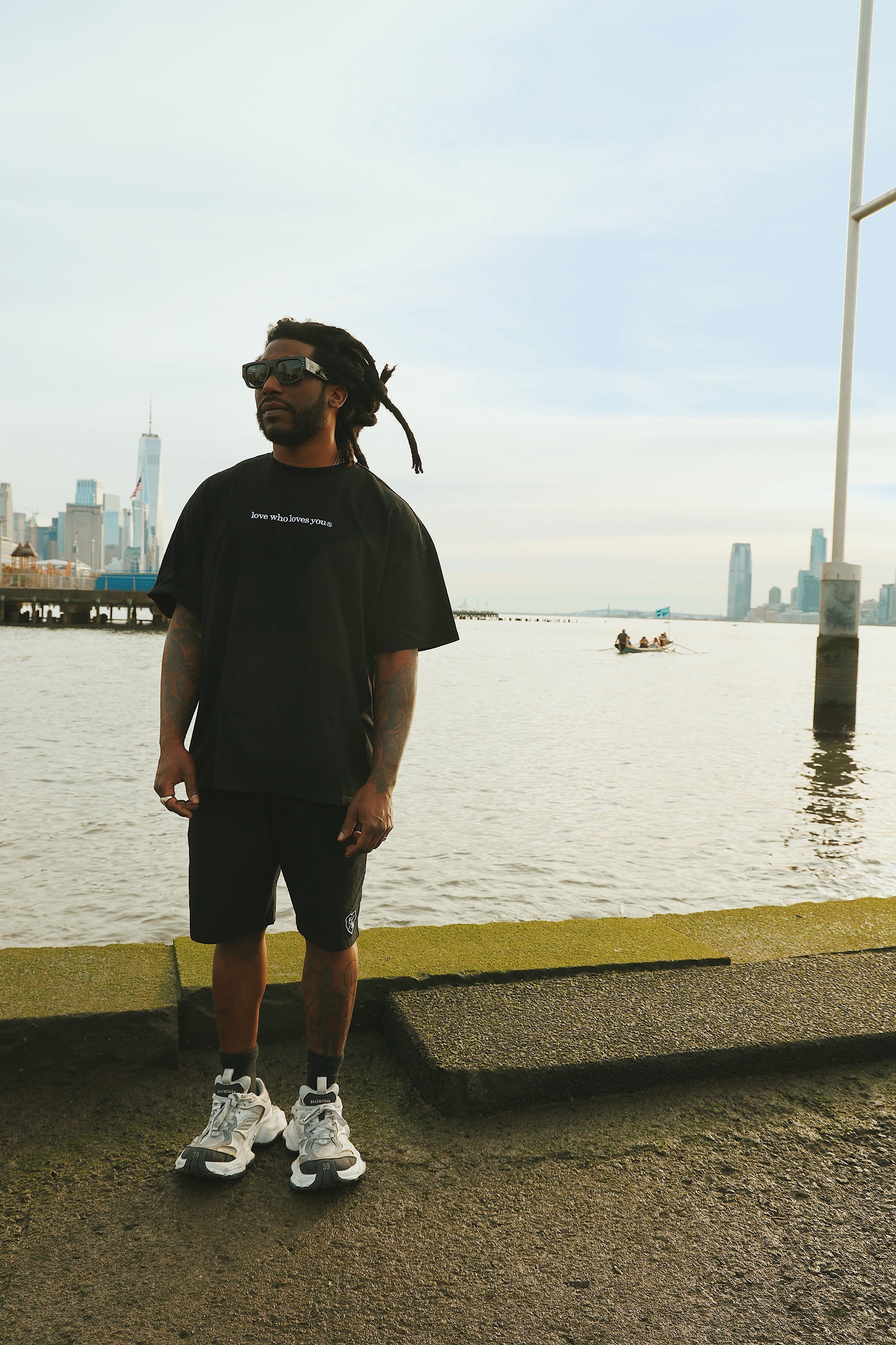 Love Who Loves You (Black - Oversize Shirt) Fly Supply Co