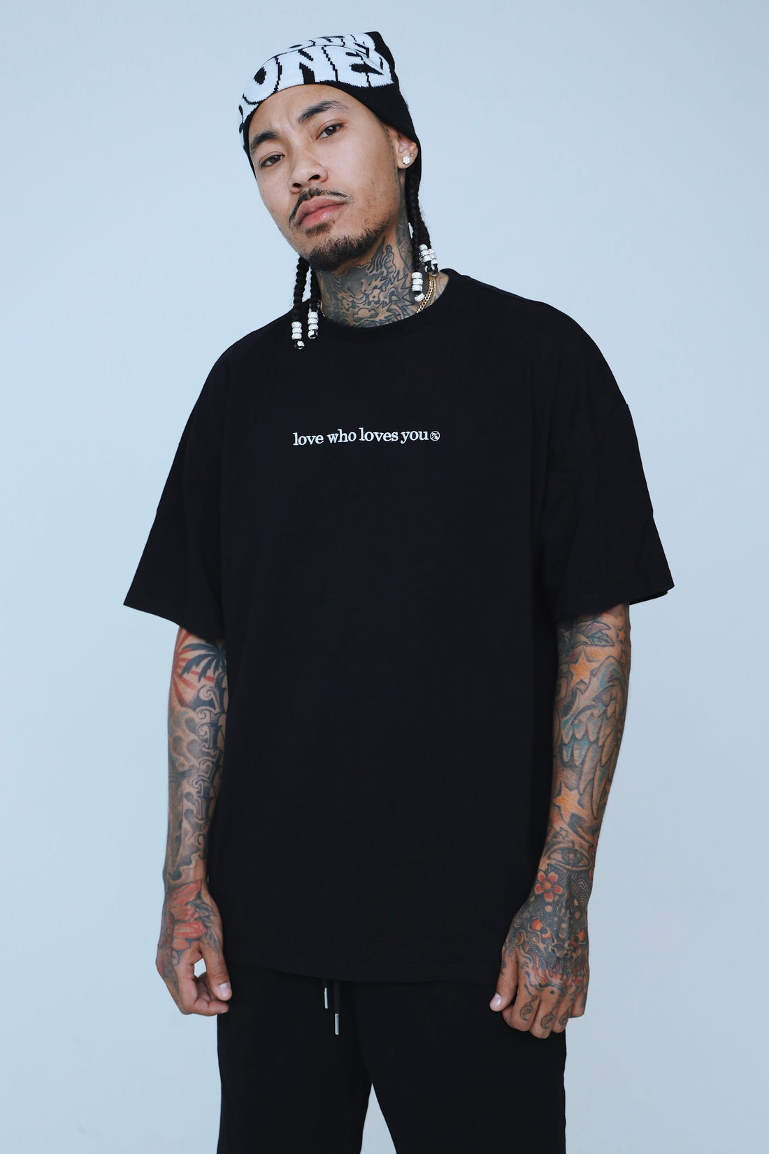 Love Who Loves You (Black - Oversize Shirt) Fly Supply Co