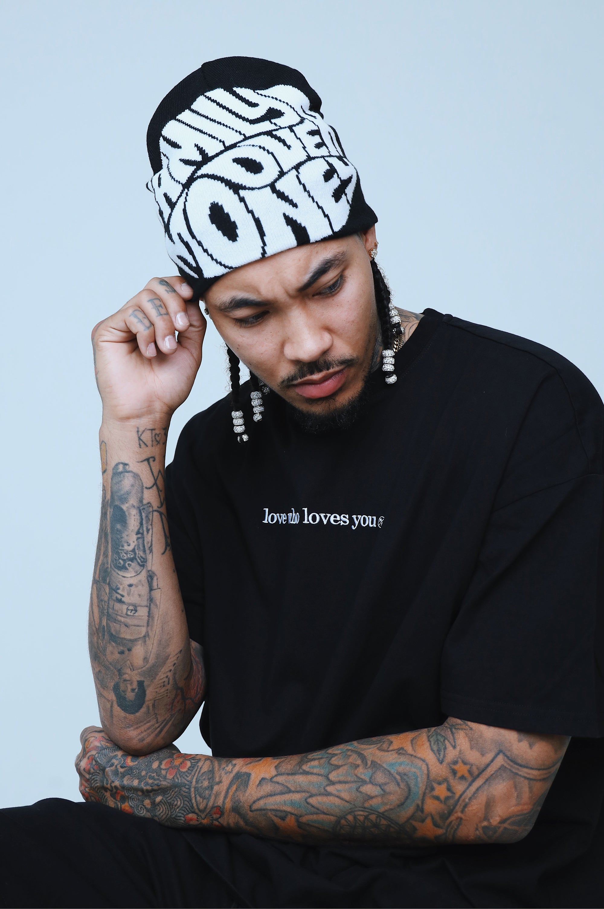 Love Who Loves You (Black - Oversize Shirt) Fly Supply Co