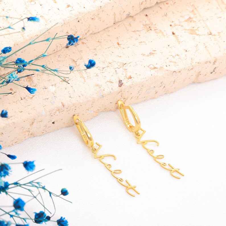 Custom Engraved Script Name Belly Ring