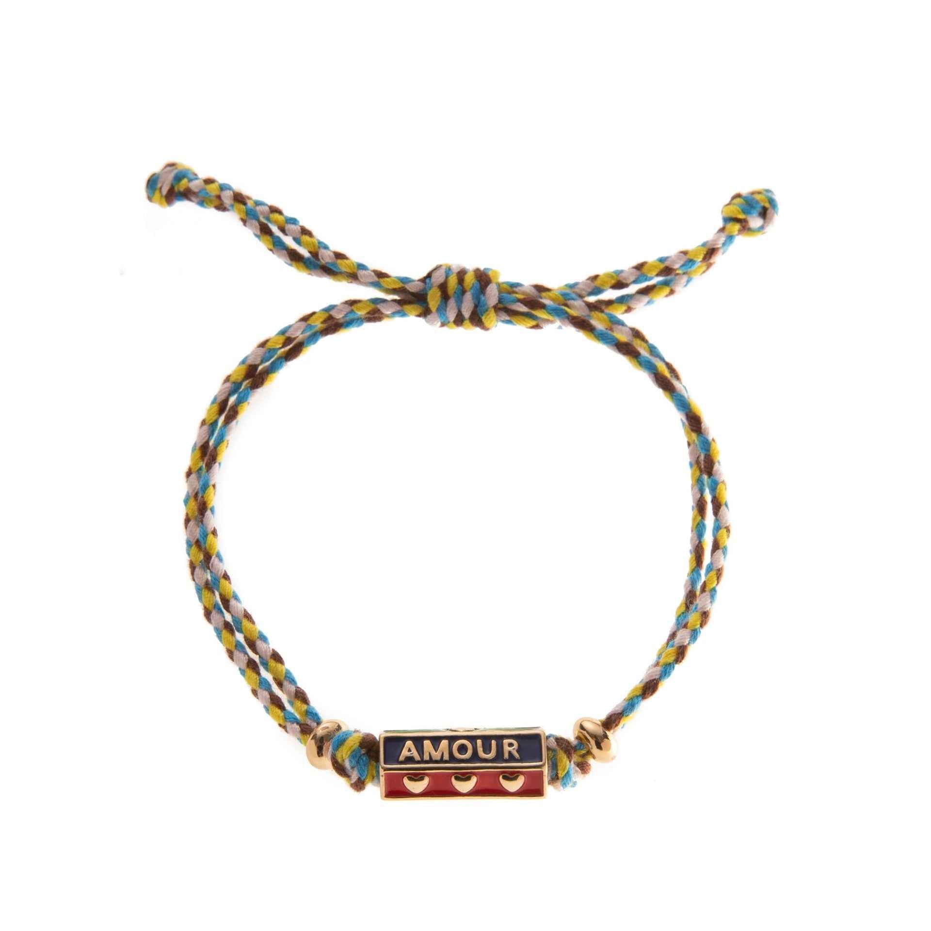 Bohemian style colorful love pendant necklace bracelet