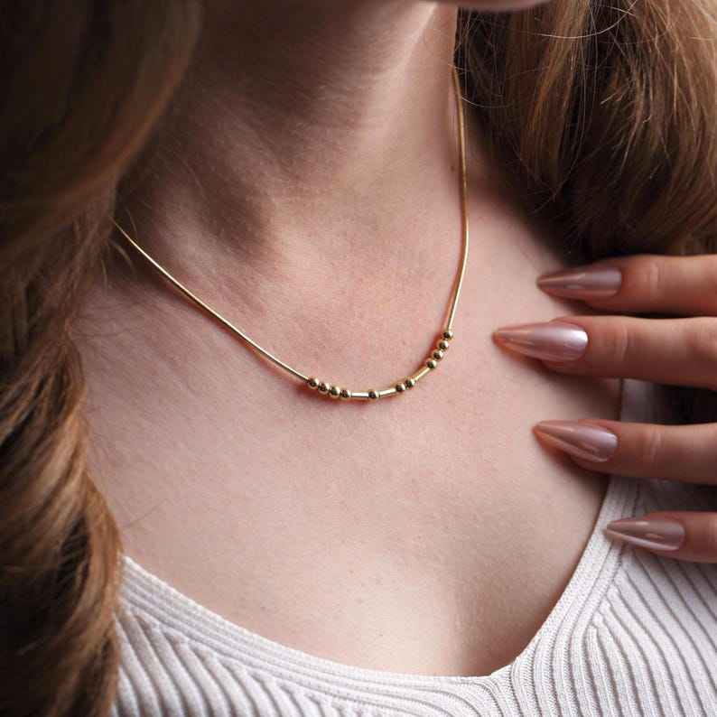 Customized Morse Code Name Necklace