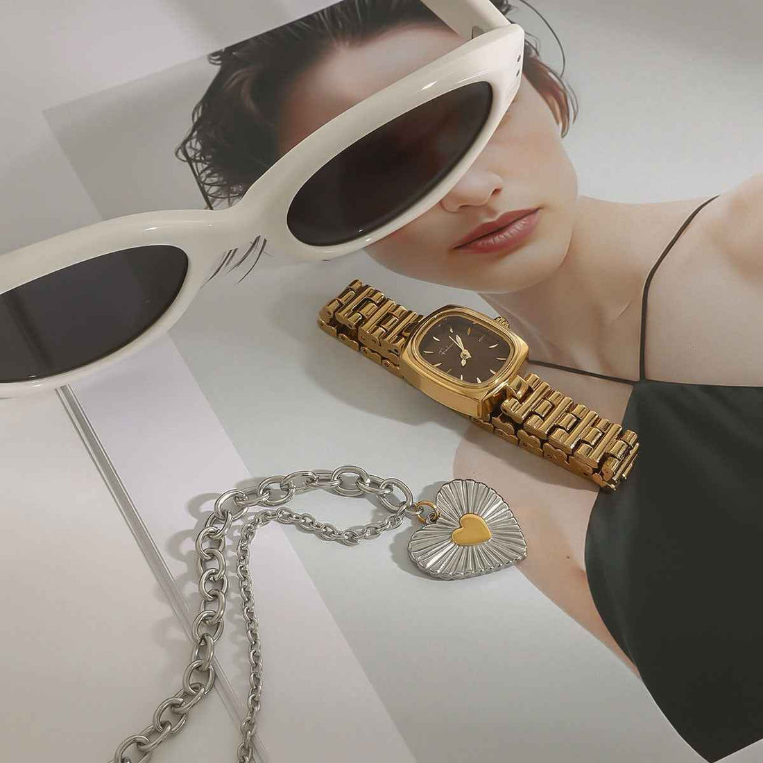 Heart with texture design exquisite fashion necklace