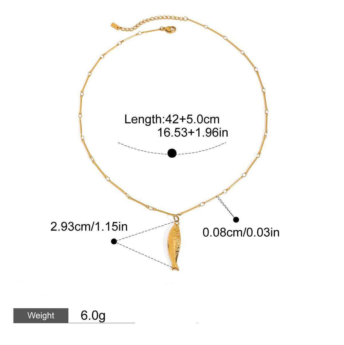 18K Goldfish Shape Design Exquisite Fashion Necklace Earrings Set