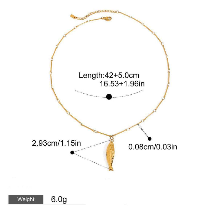 18K Goldfish Shape Design Exquisite Fashion Necklace Earrings Set