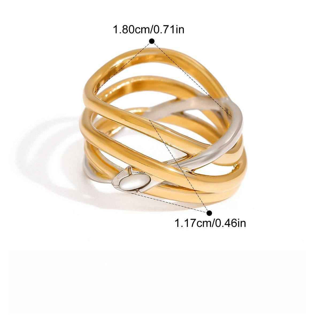 18K Gold Snake Ring in Titanium Steel