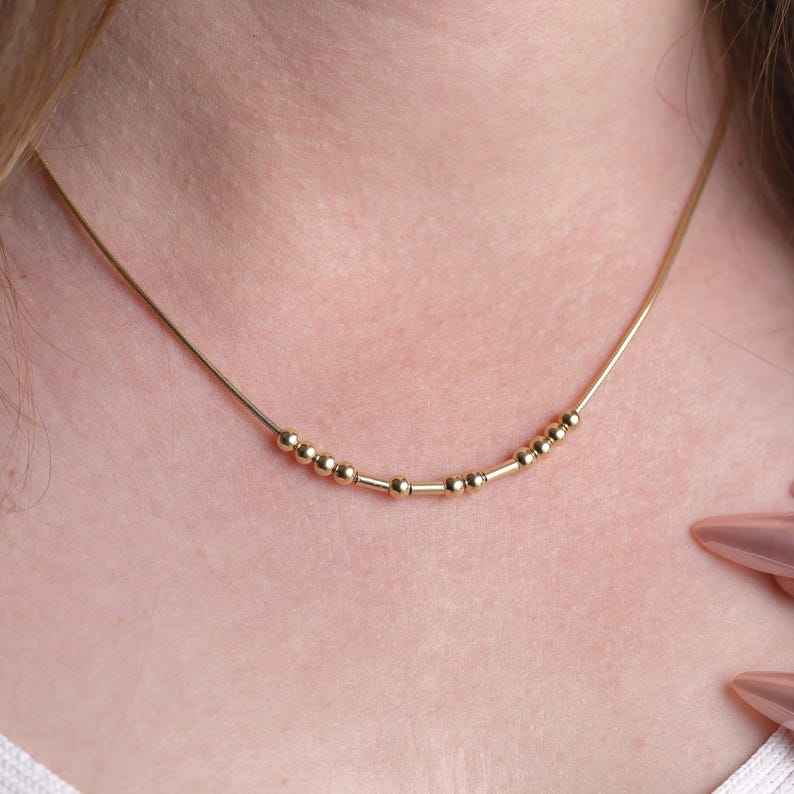 Customized Morse Code Name Necklace