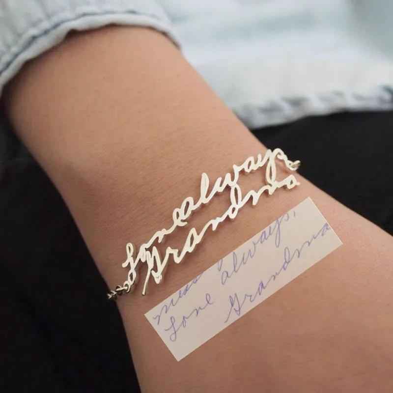 Actual Handwriting Custom Name Bracelet