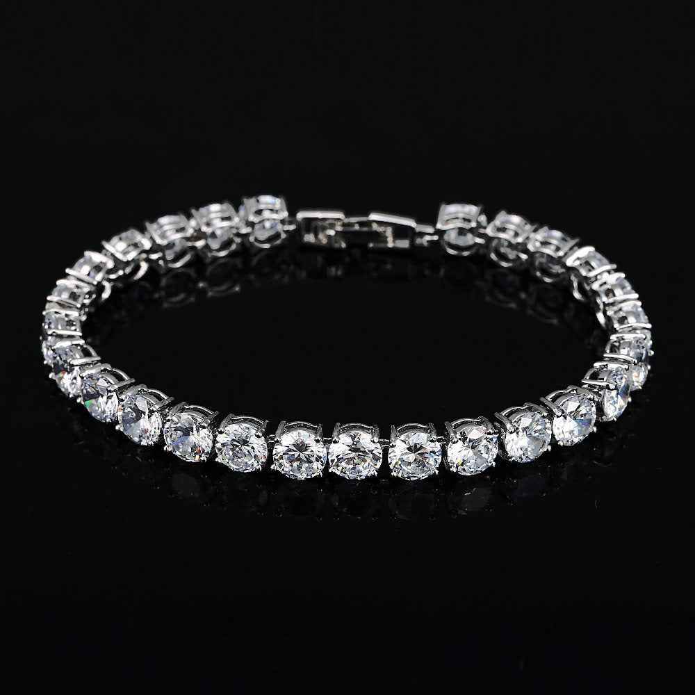 S925 Sterling Silver Lightweight Luxury Zircon Bracelet