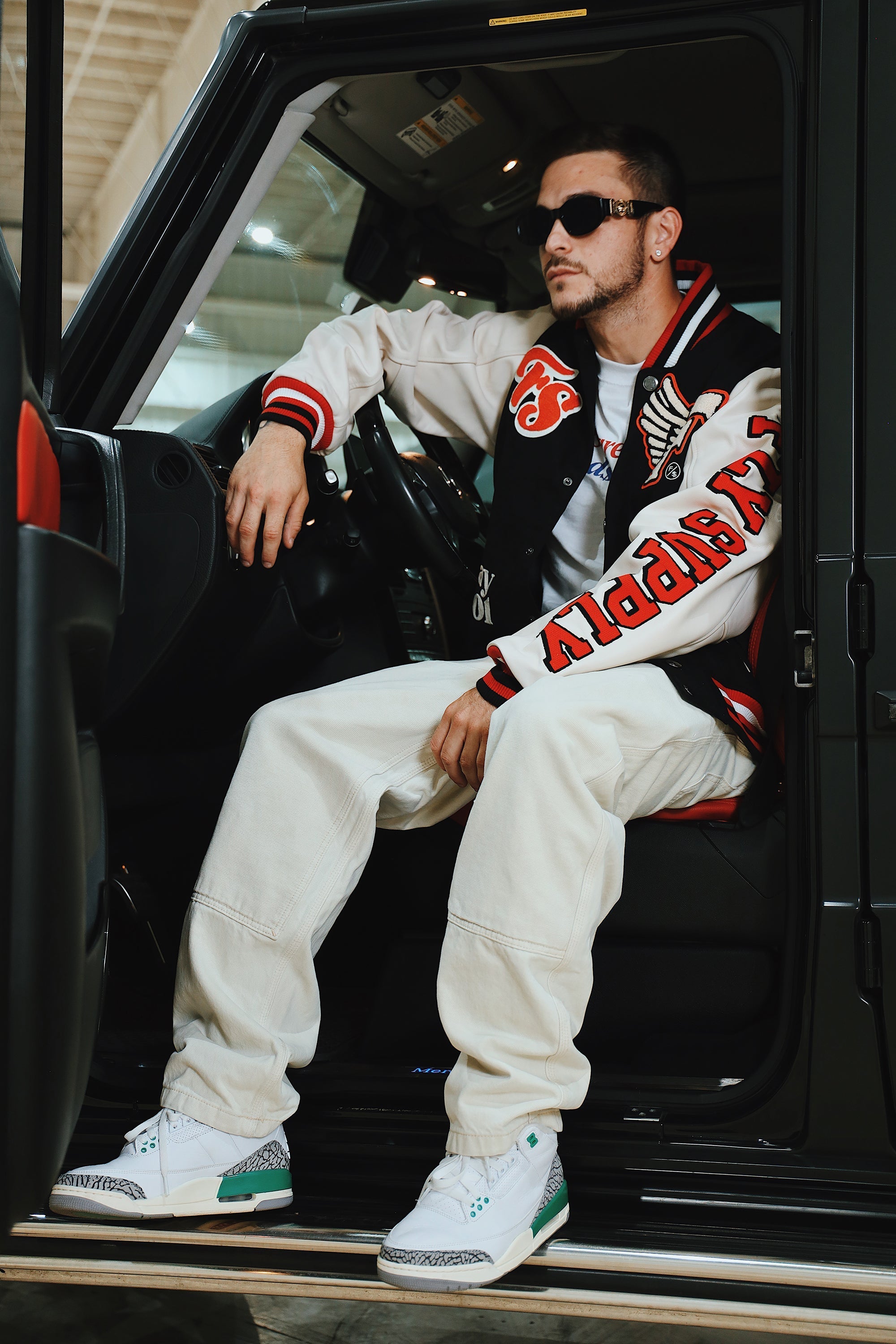 Manifest Varsity Jacket (Black) Fly Supply Co