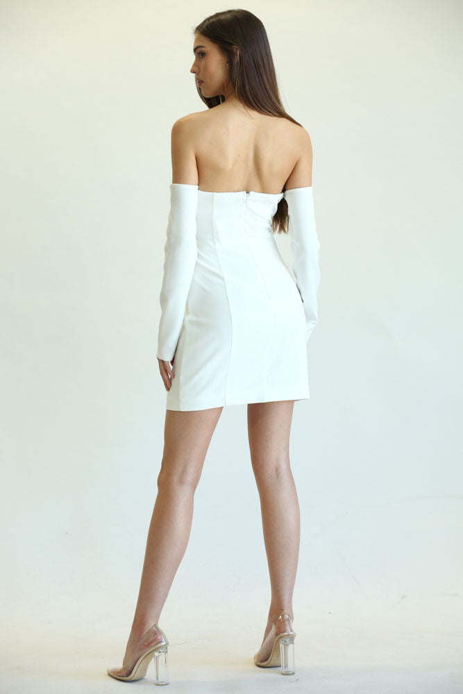 Golden Detail Flap Dress RosePaulino