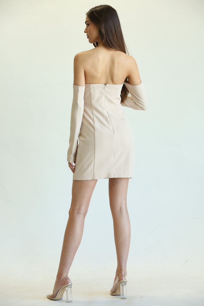 Golden Detail Flap Dress RosePaulino