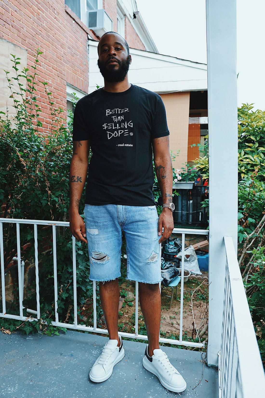 Better Than Selling Dope Tee - Real Estate (Black Tee) Fly Supply Co