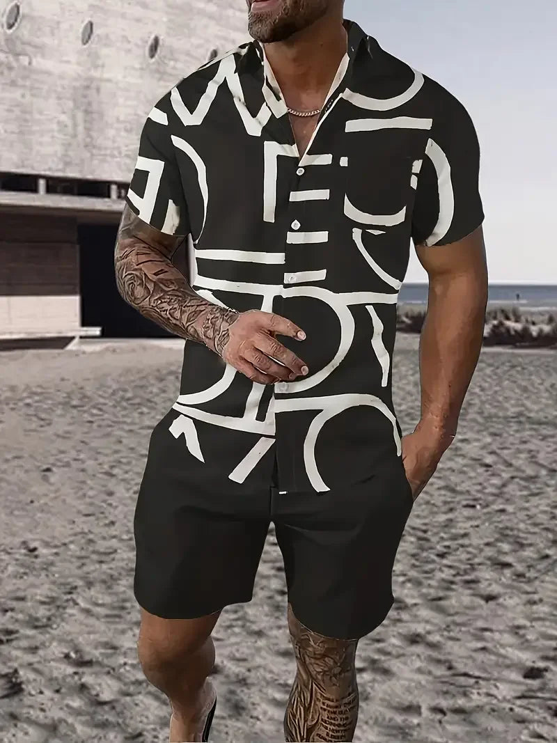 Men streetwear two piece Beach set Sexikinis Swim