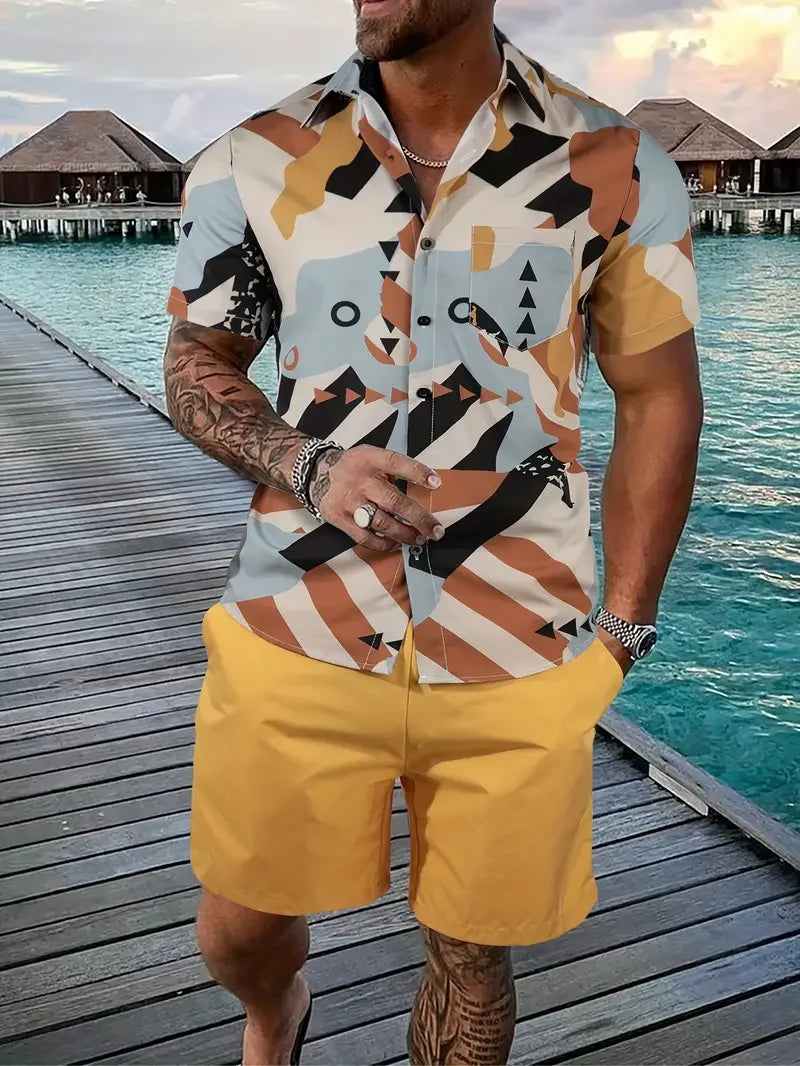 Men streetwear two piece Beach set Sexikinis Swim