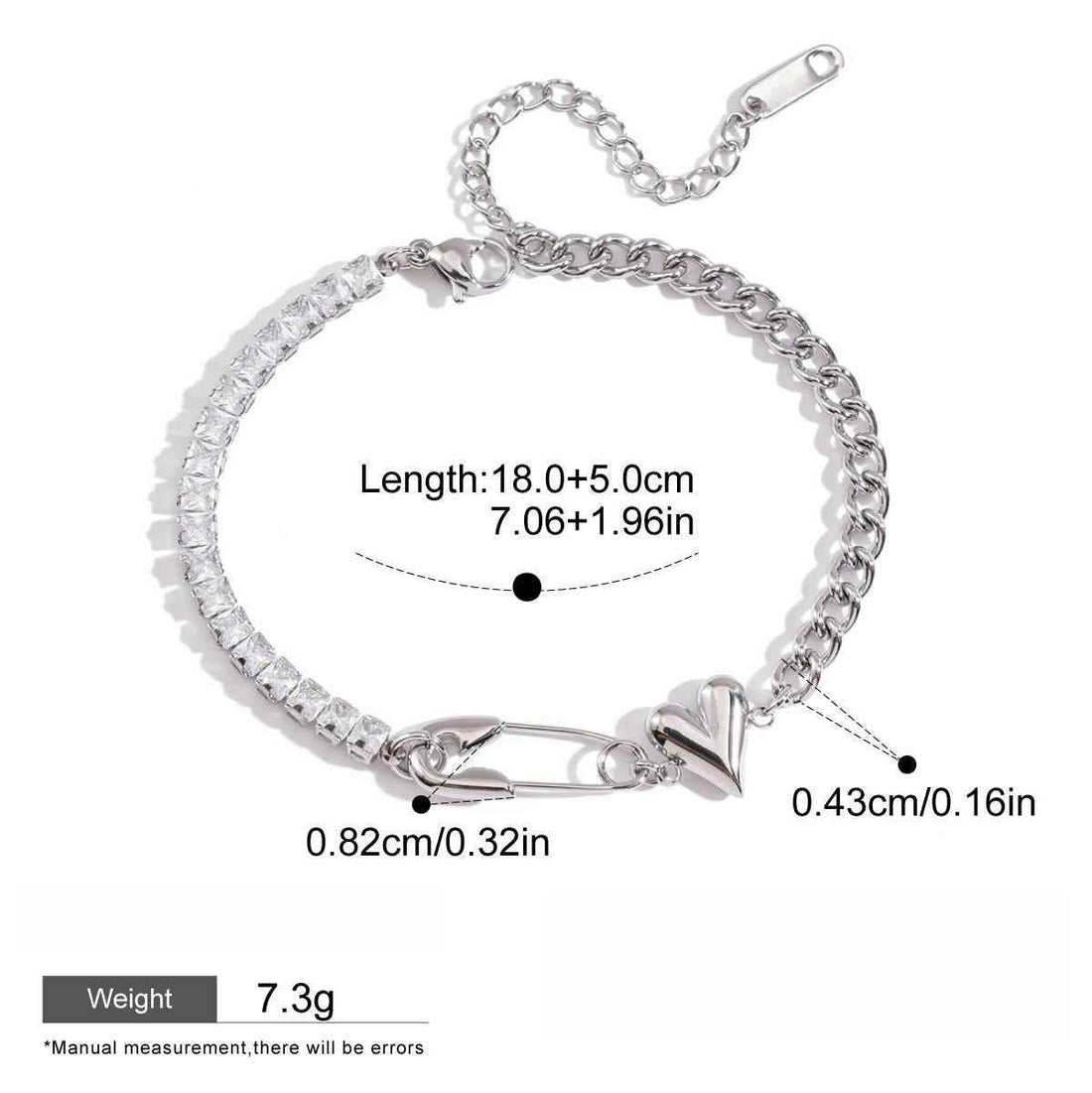 Light luxury high-end jewelry zircon bracelet