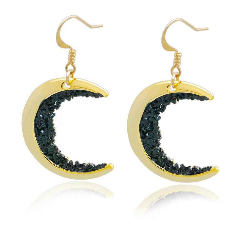 Light luxury moon rhinestone necklace