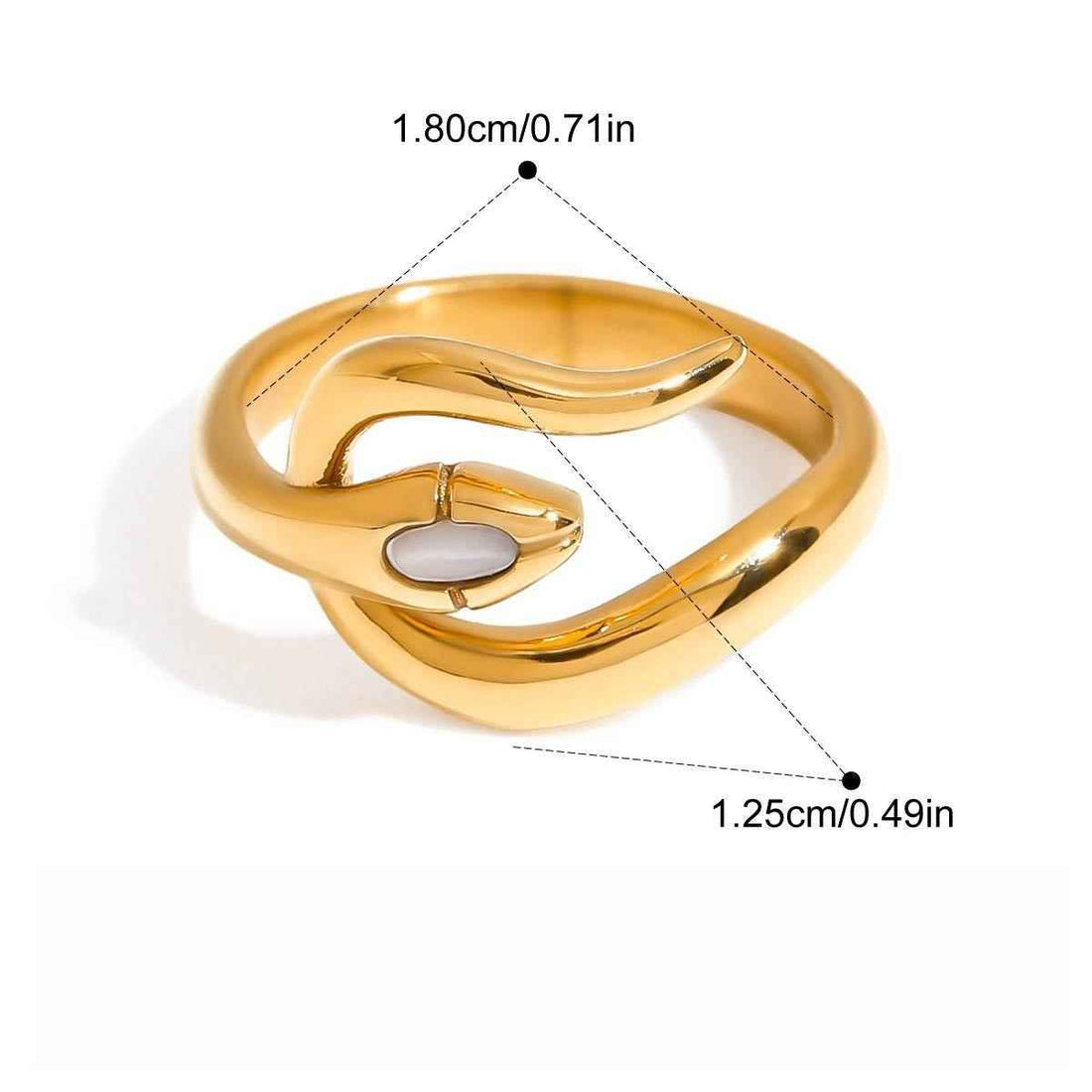 18K Gold Luxury Titanium Steel Ring