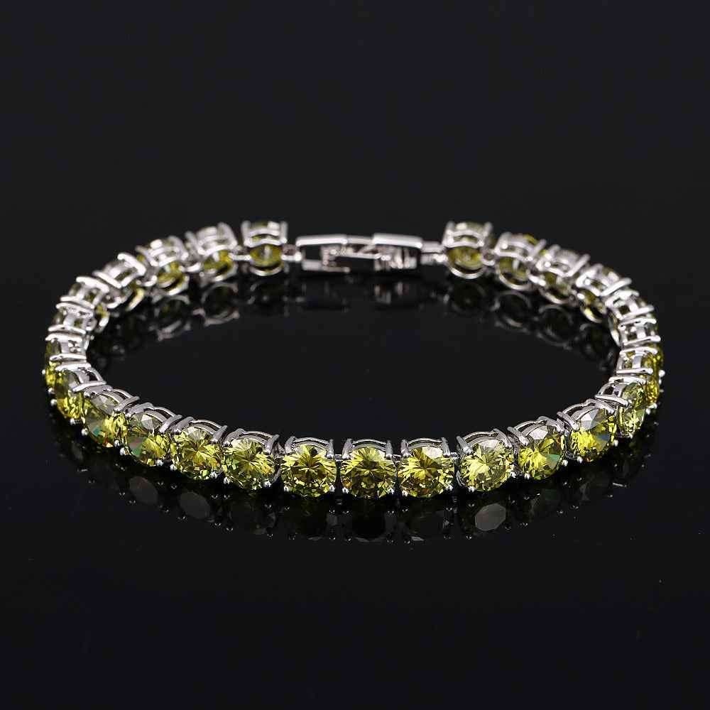 S925 Sterling Silver Lightweight Luxury Zircon Bracelet