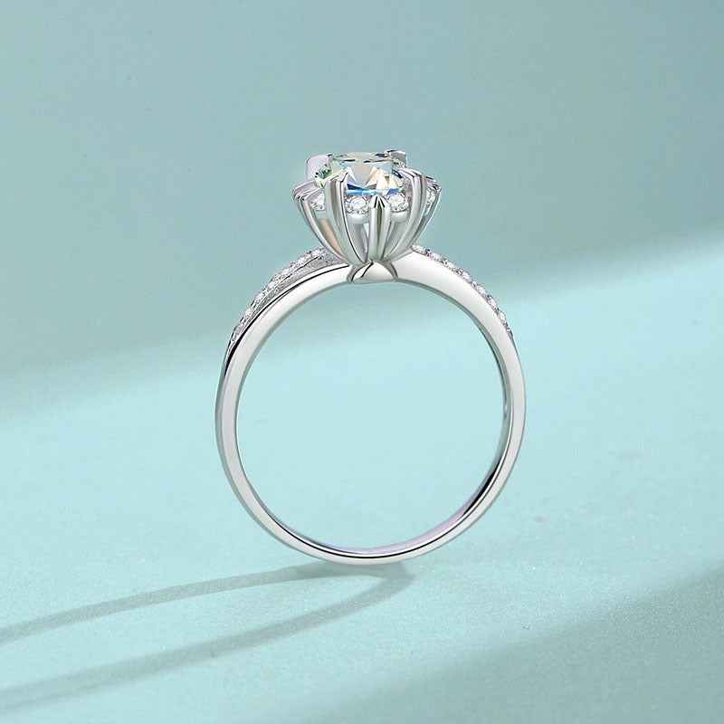 S925 Sterling Silver Snowflake Ring